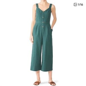 Greylin Deep Green Sleeveless Jumpsuit
